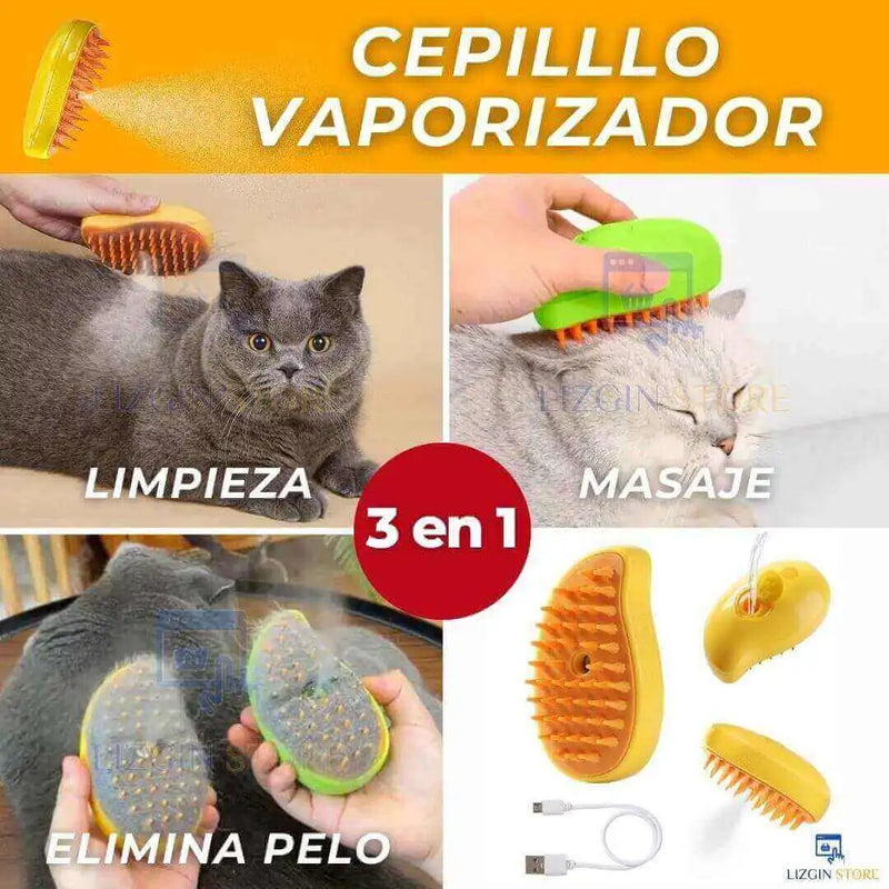 Cepillo Vaporizador PETCARE - Mantén tu Casa Sin Pelos y a tu Mascota Radiante